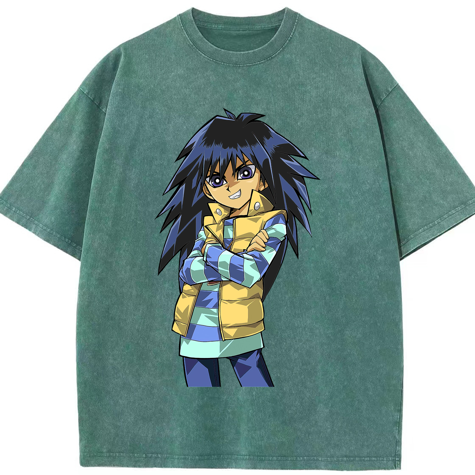 （画像用） 遊☆戯☆王 Yu-Gi-Oh! 綿100% ヴィンテージ風 半袖Tシャツ（フロントプリント）